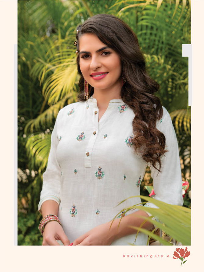 Heritage Kaya 2 Fancy Party Wear Rayon Designer Embroidery Kurti Collection